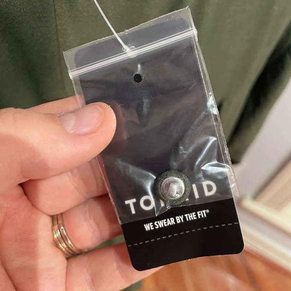 NWT Torrid size 1 green button blouse - Picture 3 of 4